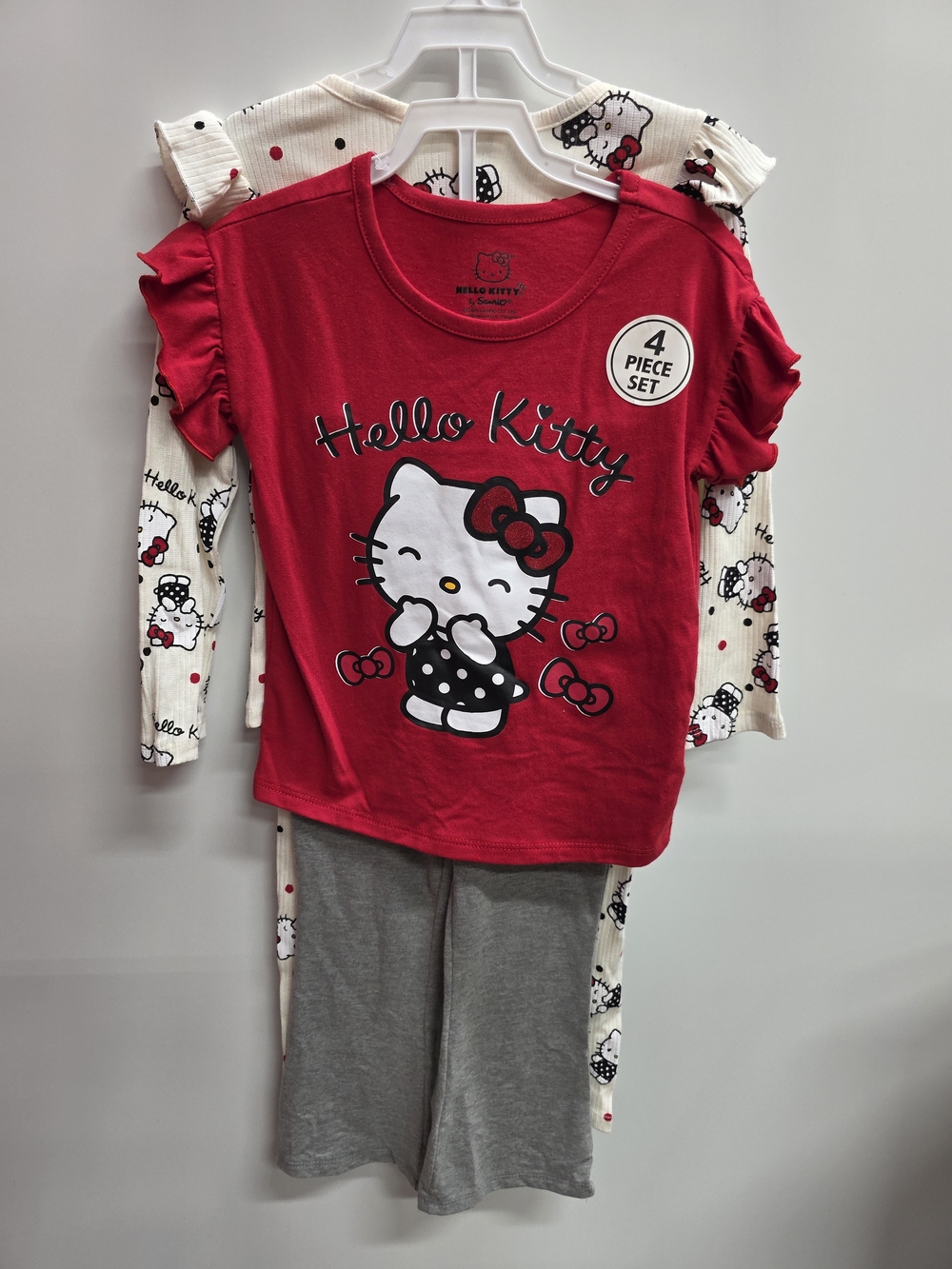 Hello Kitty Red and Gray 4-Piece Girls' Set